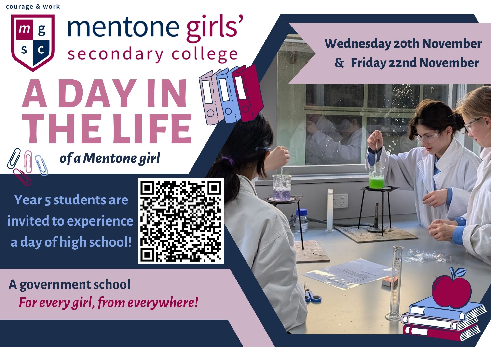 22-11-24    A day in the life of a Mentone Girl invitation